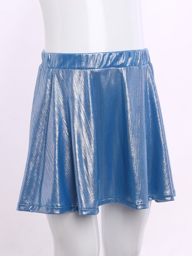 Kids Girls Skirts Show Pleated Shiny Dance Sparkly Activewear High Waist Mini - Picture 44 of 70