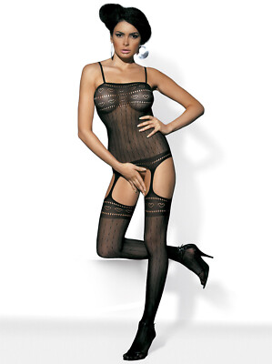 Obsessive G303 Black Bodystocking Patterned Sexy Ladies Lingerie Underwear