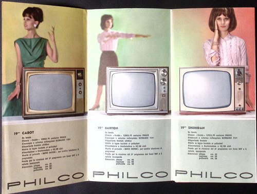1960s PHILCO Televison Mid Century Mod Advertising Brochure Ford Motor Co Div.