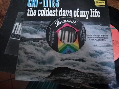 7'' CHI-LITES THE COLDEST DAYS OF MY LIFE ABKÜRZUNG TV SAN PELLEGRINO HOLE SLEEVE SEHR GUTER ZUSTAND