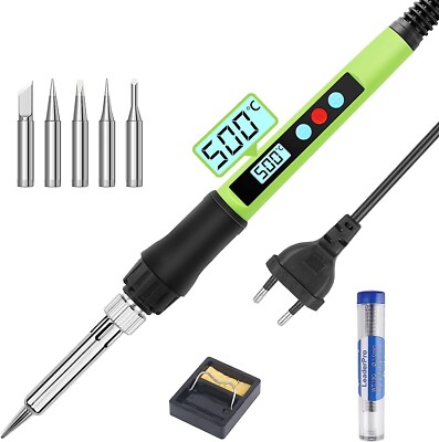 Saldatore A Stagno Saldatore Digitale 100W Con Display LCD - Tutto Incluso Per Riparazioni Fai Da Te 100W Temperatura Regolabile - Foto 2
