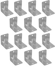 60x Winkelverbinder Bauwinkel mit Rippe Winkel Metall Montagewinkel Verbinder