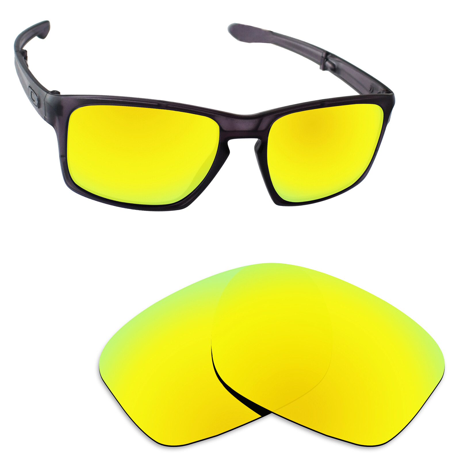 Hawkry Polarized Replacement Lenses for-Oakley Sliver Sunglass 24K Gold