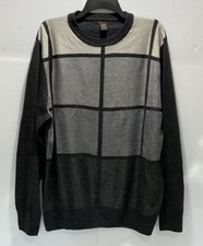 Docker's Geometric Pattern Sweater Men's Gray Sz XL