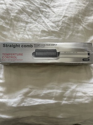 Straight comb temperature control hair straightener