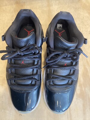 1498) Nike Air Jordan 11 XI Low “72-10” Black/Red AV2187-001 Men's