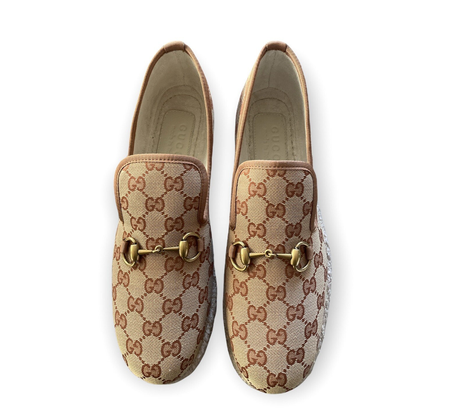 NEW $640 GUCCI Men's Fria GG Tan Canvas 