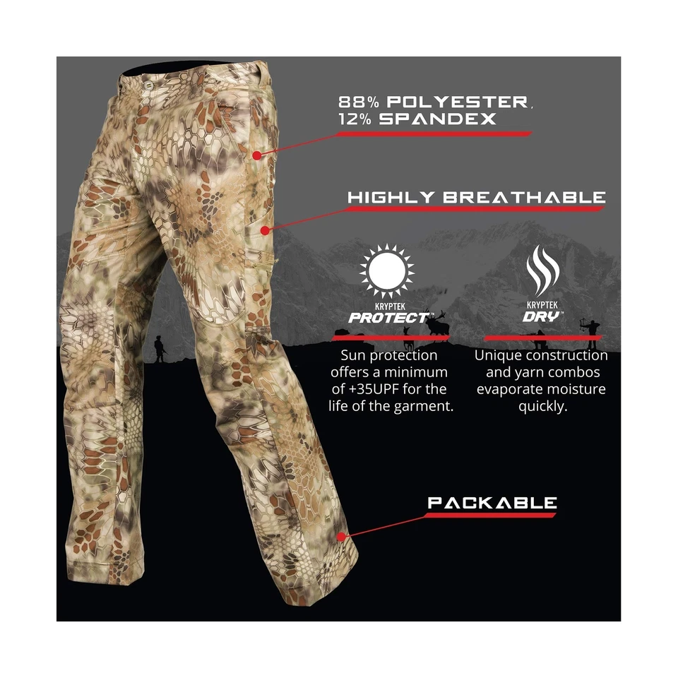 Kryptek Men's Valhalla, Multi Season Performance Camo Hunting Pant Highlander - Image 3 of 4