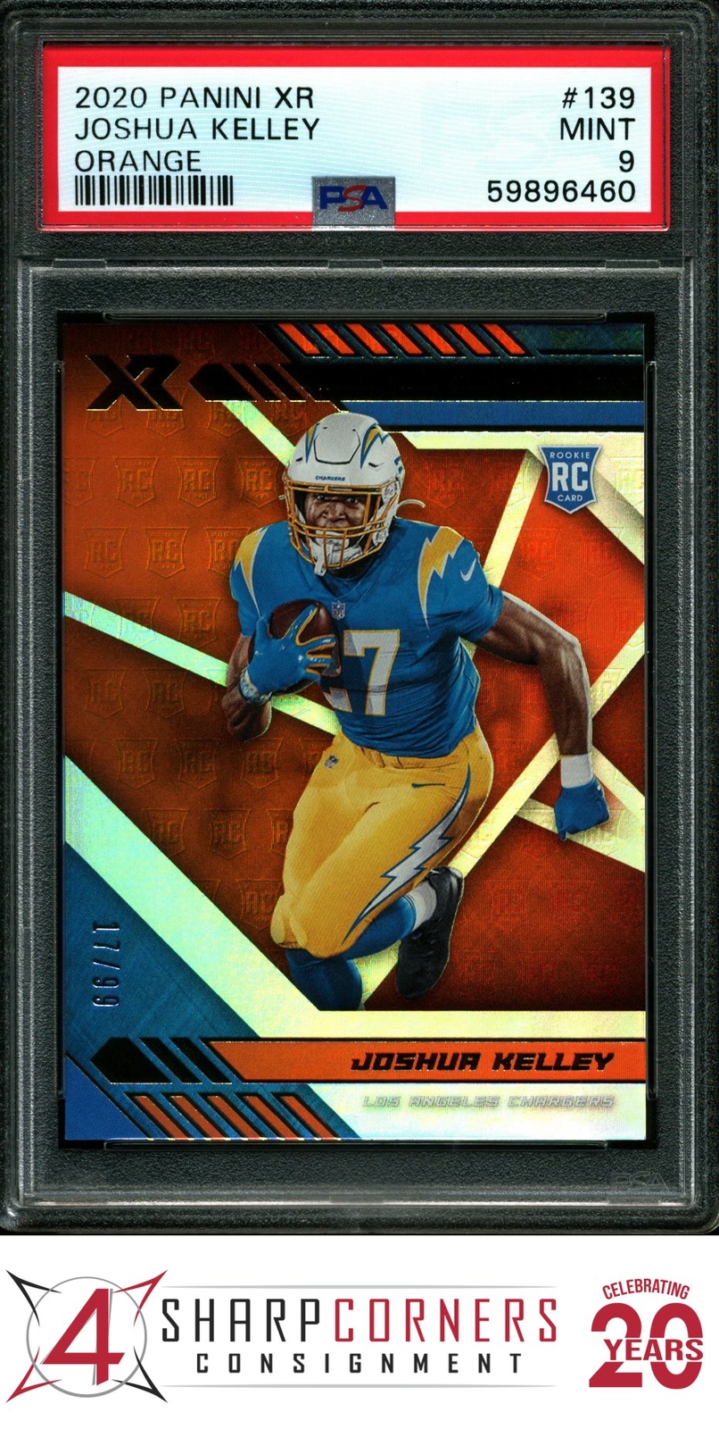 Joshua Kelley Panini XR #139 Orange