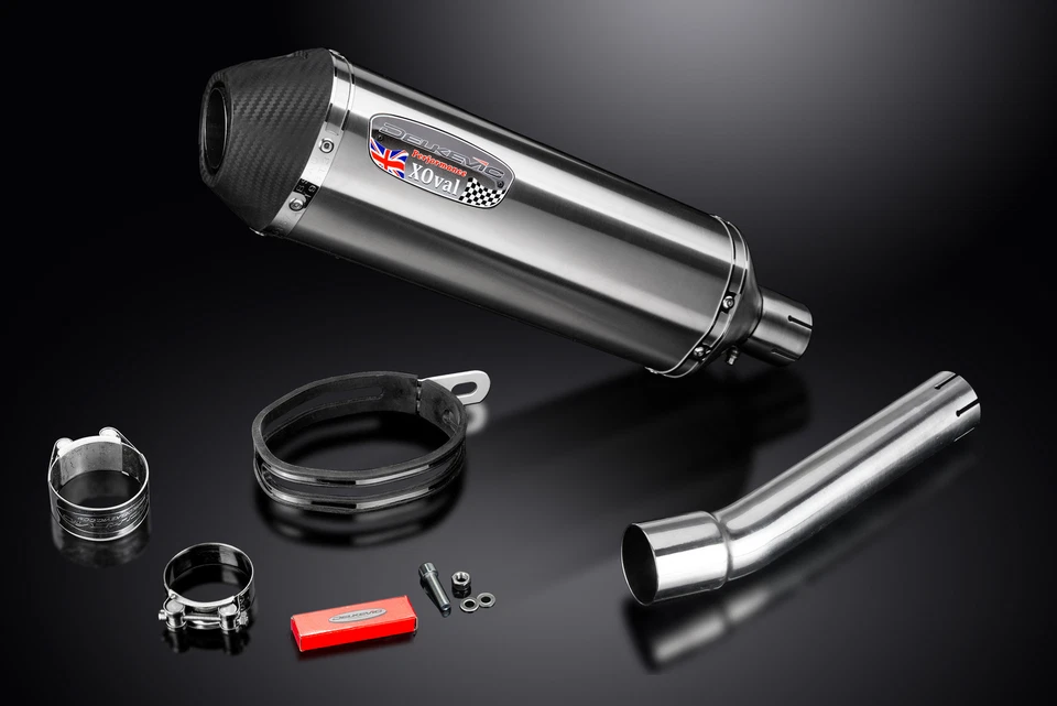 Suzuki DR650S DR650R 1990-1995 Slip On 13.5" XOval Stainless Exhaust Muffler Kit - Image 4 of 4