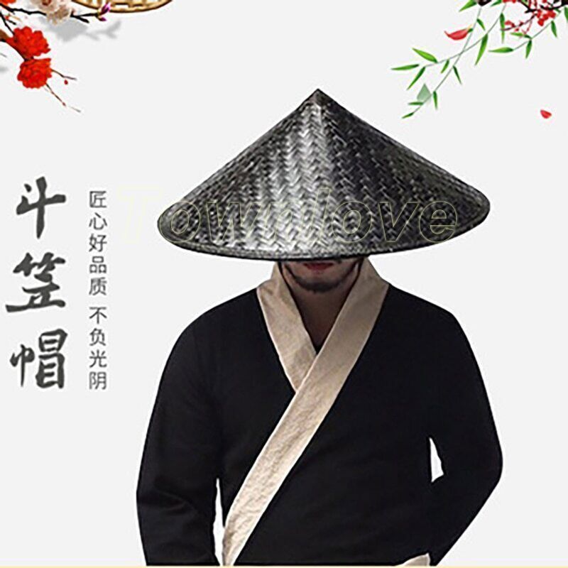 Swordsman Samurai Cosplay Oriental Headdress Props Sunshade Straw Hat Kung Fu