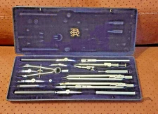 DRAFTING DRAWING SET E.O. Richter & Co 1838  GERMANY RARE SET VTG VINTAGE WWII