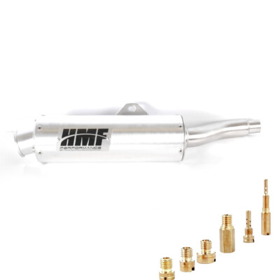 HMF Yamaha Raptor 125 Slip On Exhaust Brushed + Jets (11-14)