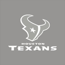 Houston Texans 6 NFL Team Logo 1 Color Vinyl Decal Sticker Window Car Wall