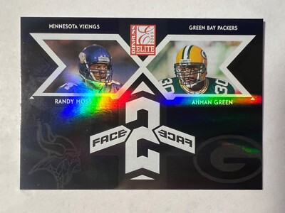 2005 Donruss Elite Face 2 Face Black #CB9 Randy Moss Ahman Green #'d 232/500