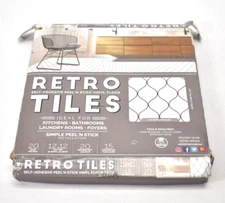 Achim Retro Tiles Self Adhesive Peel N Stick Vinyl Floor Tiles Scallop 12" x 12"