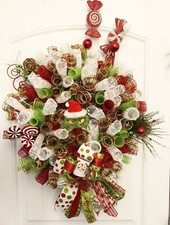 Merry GrinchMas Wreath - Custom Handmade, Festive, Grinch Themed Door or Wall