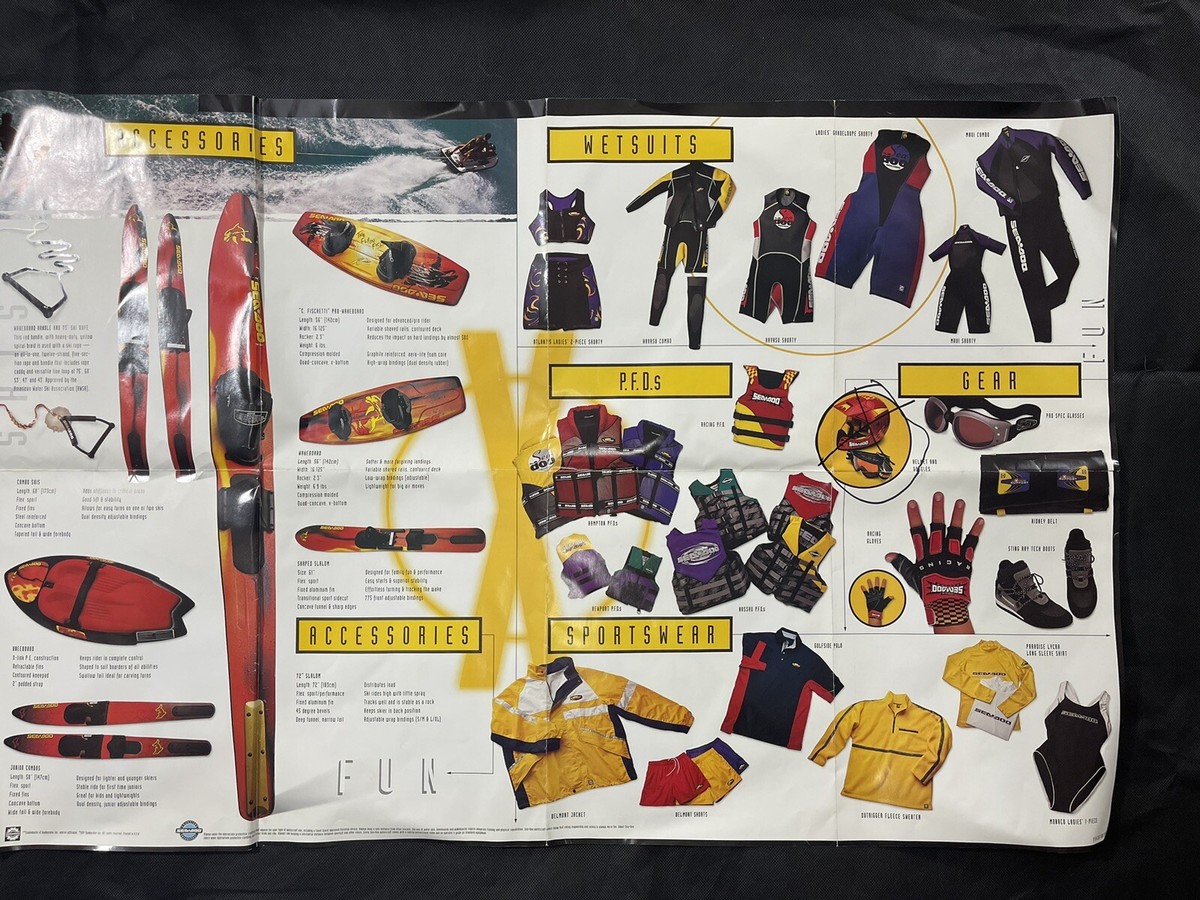 Vintage Sea Doo Tenth Anniversary Promotional Poster Multicolor 34