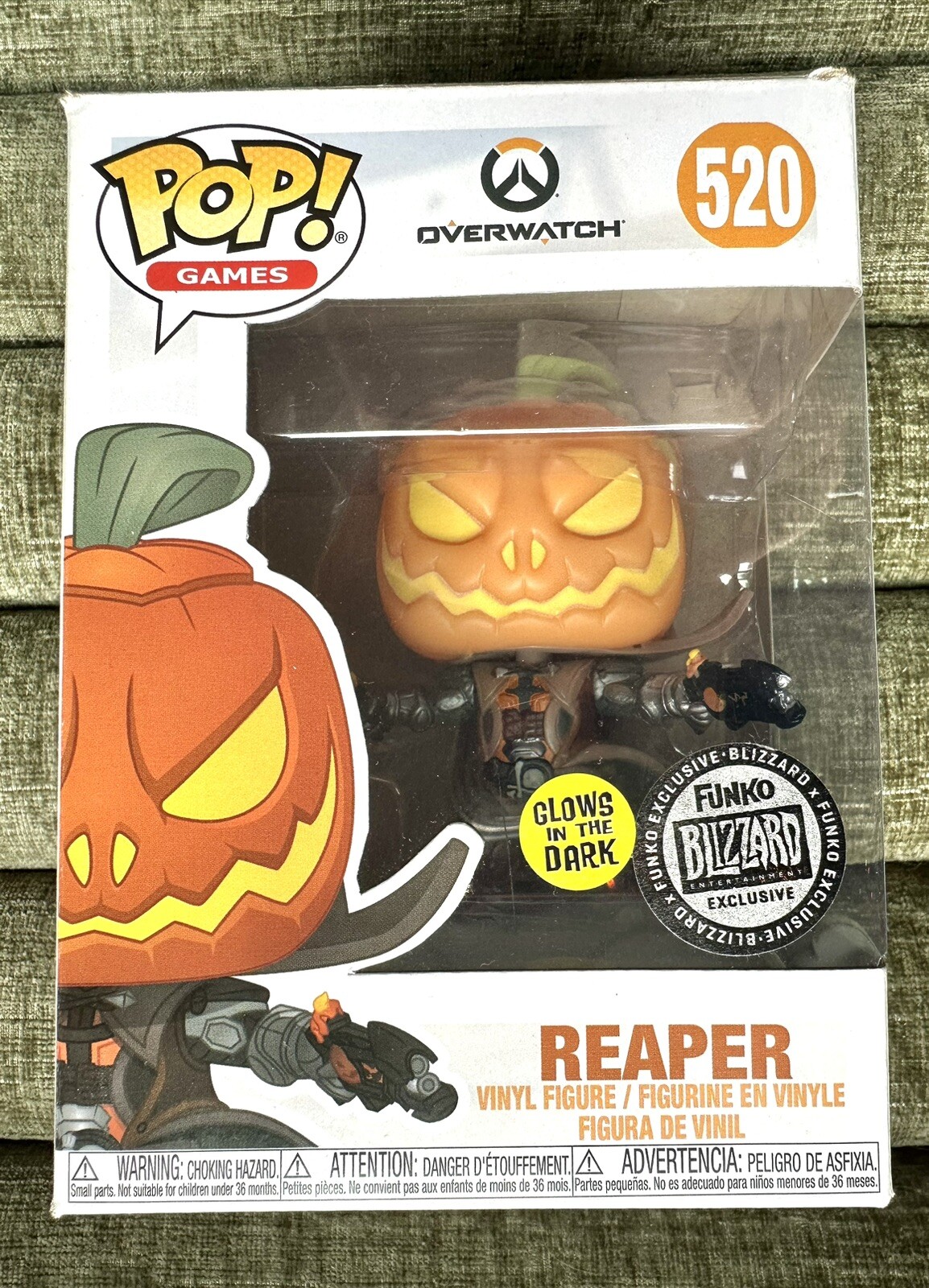 En Oferta Funko Pop! Overwatch Pumpkinhead Reaper Brilla En La Oscuridad Exclusivo #520 Abovedado