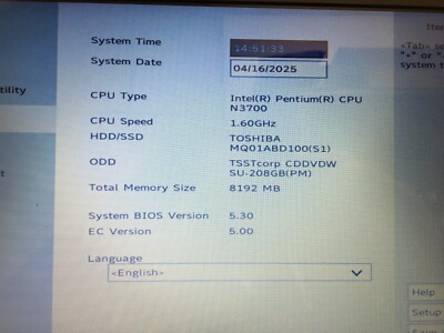 Toshiba Satellite L50-C-1FU Mainboard Pentium N3700 CPU 8Gb RAM (O81)