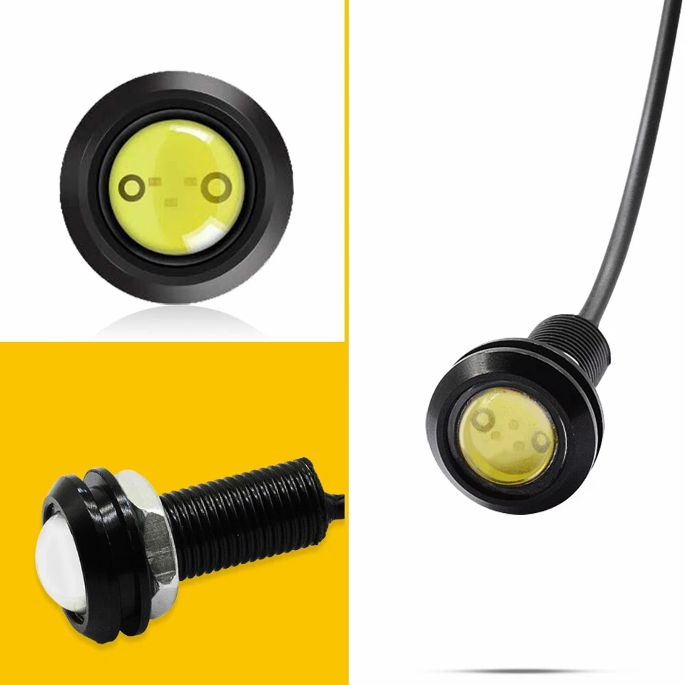 Blanco DC 12V 15W Eagle Eye LED Diurno Funcionamiento DRL Luz de Respaldo Coche Lámpara Automática Foto 2 de 4