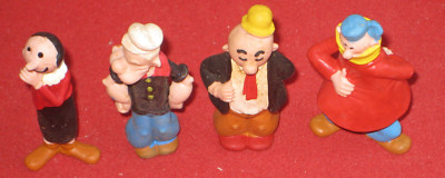   Heimo   Popeye   4 PVC-figuren 5,5 cm 70er Jahre-unbespielt