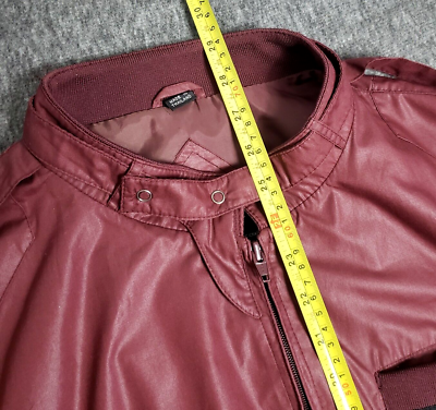 VTG Members Only Europe Craft Retro Burgundy Cafe Racer Jacket