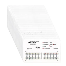 20Pack AZDENT Dental Brackets Orthodontic Standard MBT Slot 0.22 Hook 345