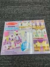  QTY 5 Melissa  Doug Reusable Sticker Pad: Dress-Up 5 Scenes 165 