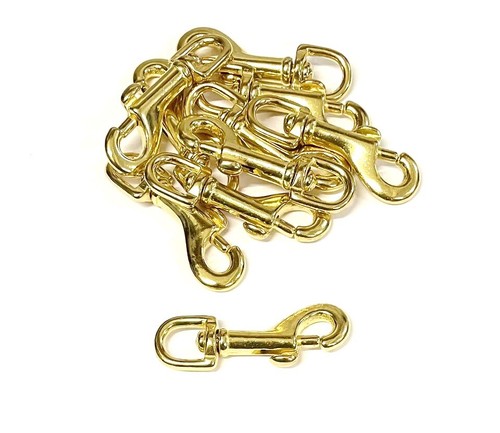 Solid Brass Trigger Hook Clips Heavy Duty R/E 6mm - 32mm Dog Lead Horse x1 - x25 - Afbeelding 17 van 38