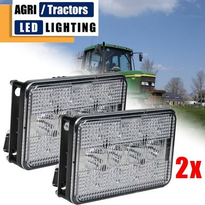 2X LED Headligh For John Deere Forage Harvester6650,6750,6850,6950,6710,6810