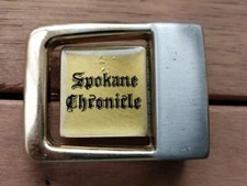 vintage spokane cronical belt buckle