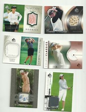LPGA 6 Memorabillia Golf Card Lot - SP Authentic & Signature