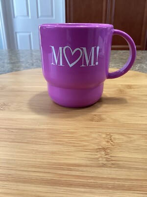 Tupperware Vintage Purple Stackable 10oz MOM Coffee Cup #2224 Microwaveable