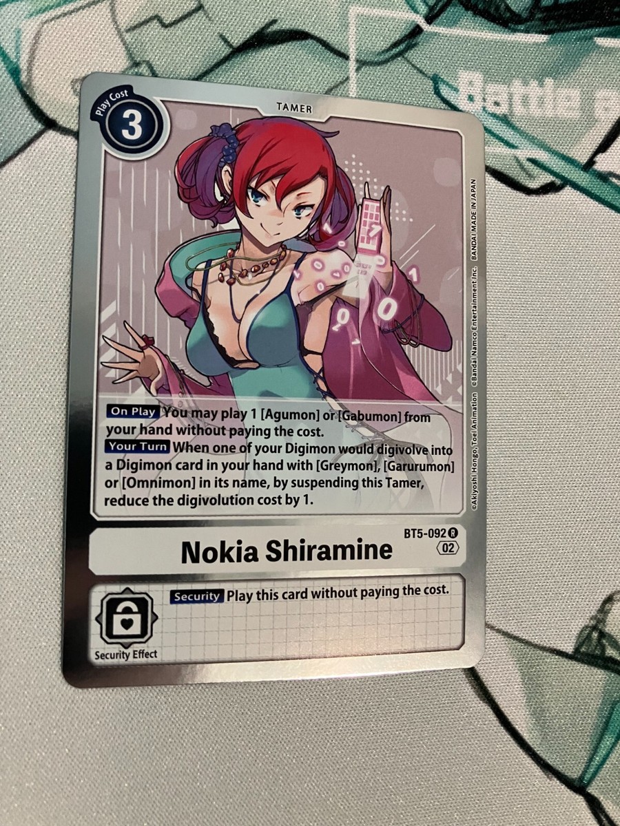 digimon nokia card Shiramine BT5-092 R Place the cards on top of your deck in any order Nokia Shiramine BT5-092 R Digimon