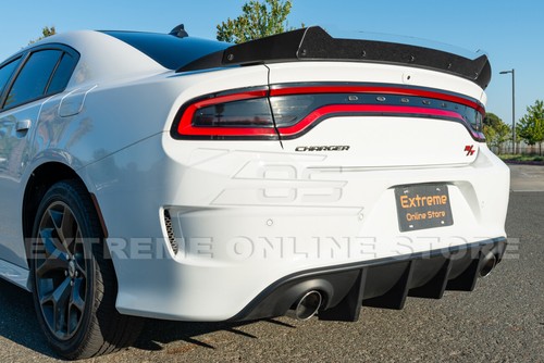 Difusor de escape doble para Dodge Charger de 15 ups | parachoques trasero estilo fábrica SRT - Imagen 6 de 12