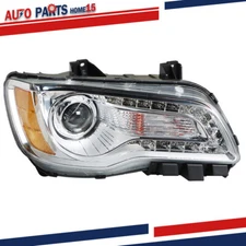 Headlight For 2011-2014 Chrysler 300 Halogen Type Chrome Housing Passenger Right