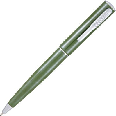Conklin Coronet Ballpoint Pen, Olive Green & Chrome, Brand New In Box