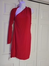 ASOS  London slash neck one shoulder mini dress in red Size US 12 NWT