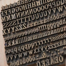 Bookbinding Brass Type set 0.28" embossing gold finishing bookbinder gilding .