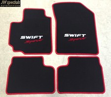 Autoteppiche Fußmatten für Suzuki Swift Sport 2011-16 NZ FZ rot weiss rot 4tlg.