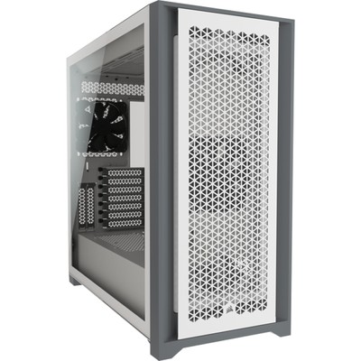 Corsair 5000D Airflow Gehärtetes Glas Mid-Tower Computergehäuse - Weiß