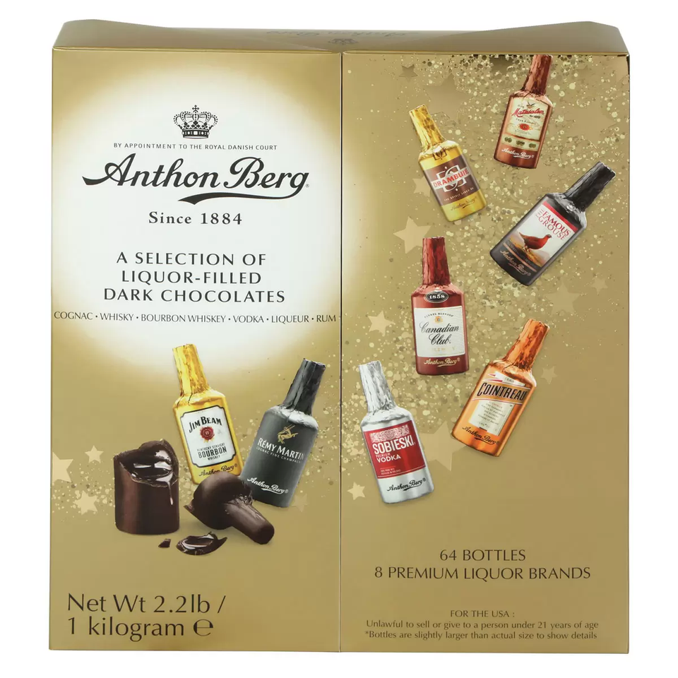 Anthon Berg Chocolate Liqueurs 1kg 64 Bottles 8 Famous Liquor Spirits
