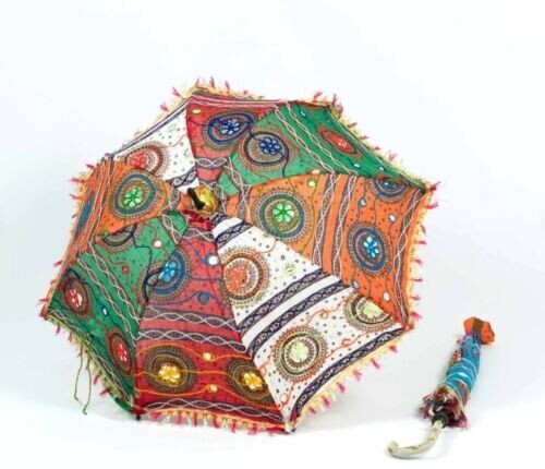 Indian Elephant Embroidered Sun Shade Garden Umbrella At ₹ 2000/piece | Square Umbrella In Jaipur | ID: 21147538997 - Foto 5