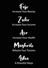 Islamic Five Daily Prayers Printable Art - A4 Islamic Wall Art, islamic Prints, 