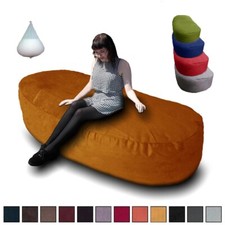Beanbag Bed FAUX SUEDE Sofa Bean Bag Giant Large Seat Sac Sofa Filled or Cover