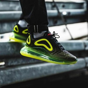 air max 720 volt green on feet