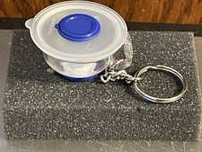NEW & SEALED Tupperware MINI Blue BATTER BOWL KEYCHAIN (S) - VINTAGE
