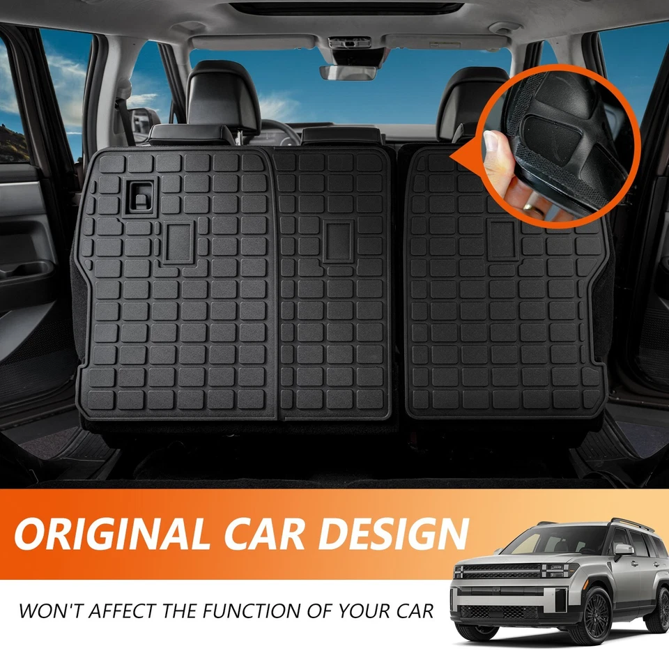 For 2024 2025 Hyundai Santa Fe Cargo Mat Trunk Liner with Backrest Mat Floor Mat Foto 2 de 4