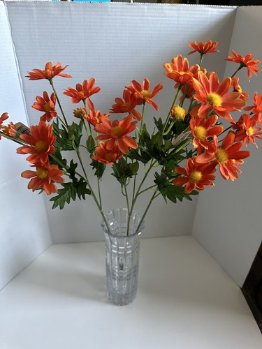3 bush of daisy Silk Flowers, 25 in stem Artificial